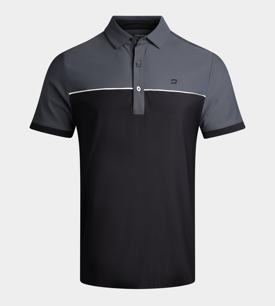 VENTO POLO - CHARCOAL/ BLACK