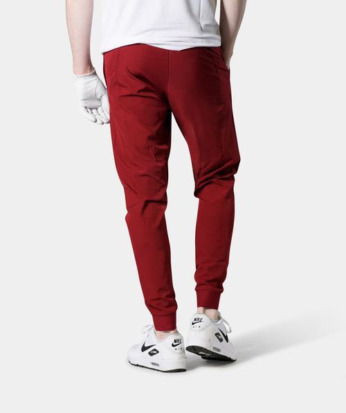 Men's Luxe Golf Joggers in Burgundy Winter Joggers Druids