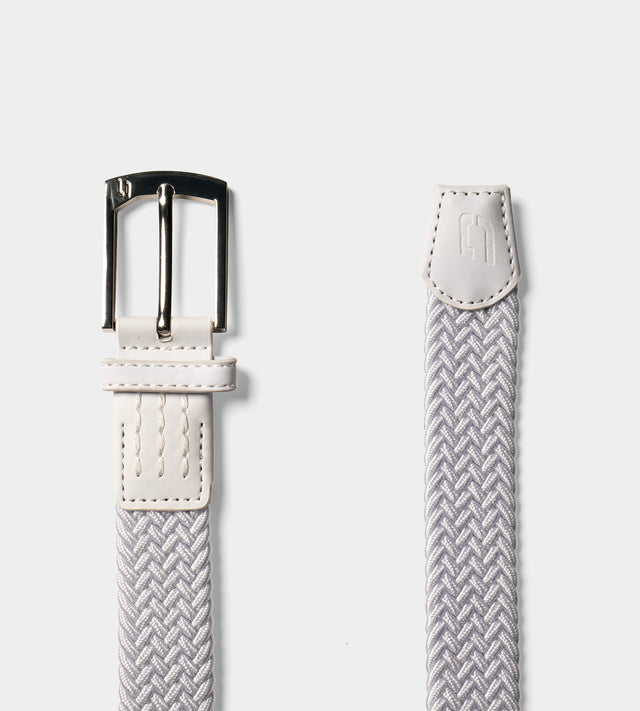 LADIES WEBBED BELT ONE SIZE - WHITE