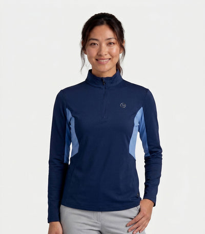 LADIES BREEZY MIDLAYER - MARINE