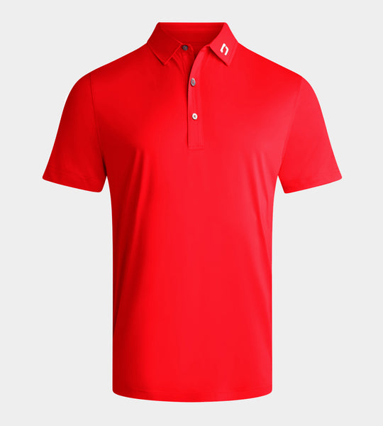 Elite Polo in Red | Premium Lightweight Golf Polo Shirt | Druids