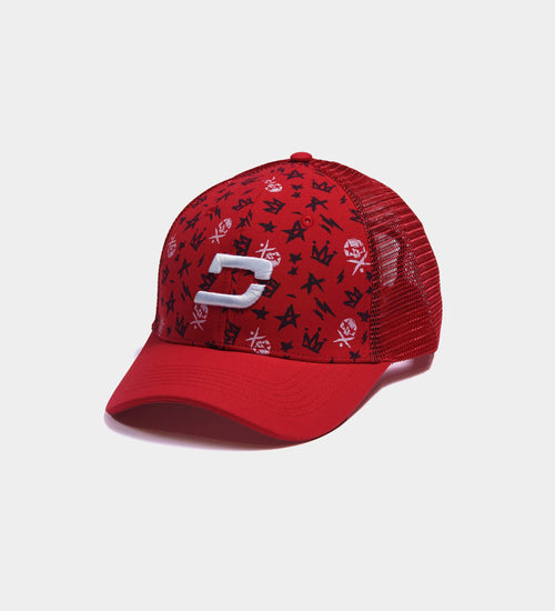 GRUNGE SKULLZ CAP - RED