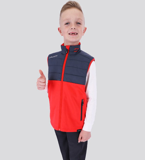 KIDS BLOQUE FIT GILET ROSSO NAVY