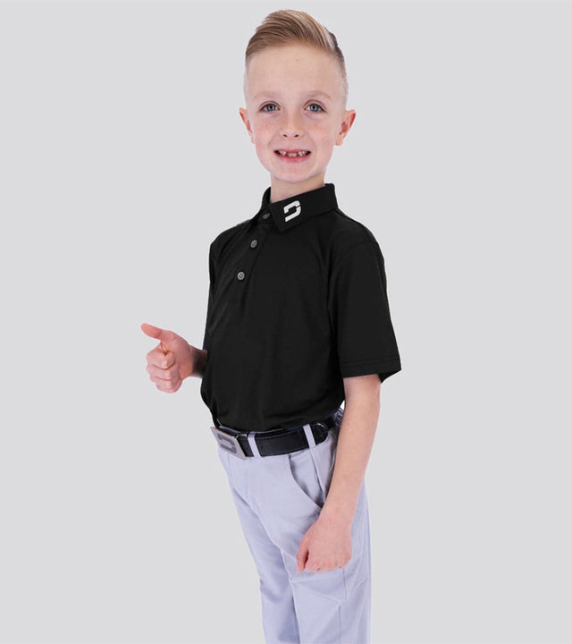 KIDS PERFORMANCE POLO - BLACK
