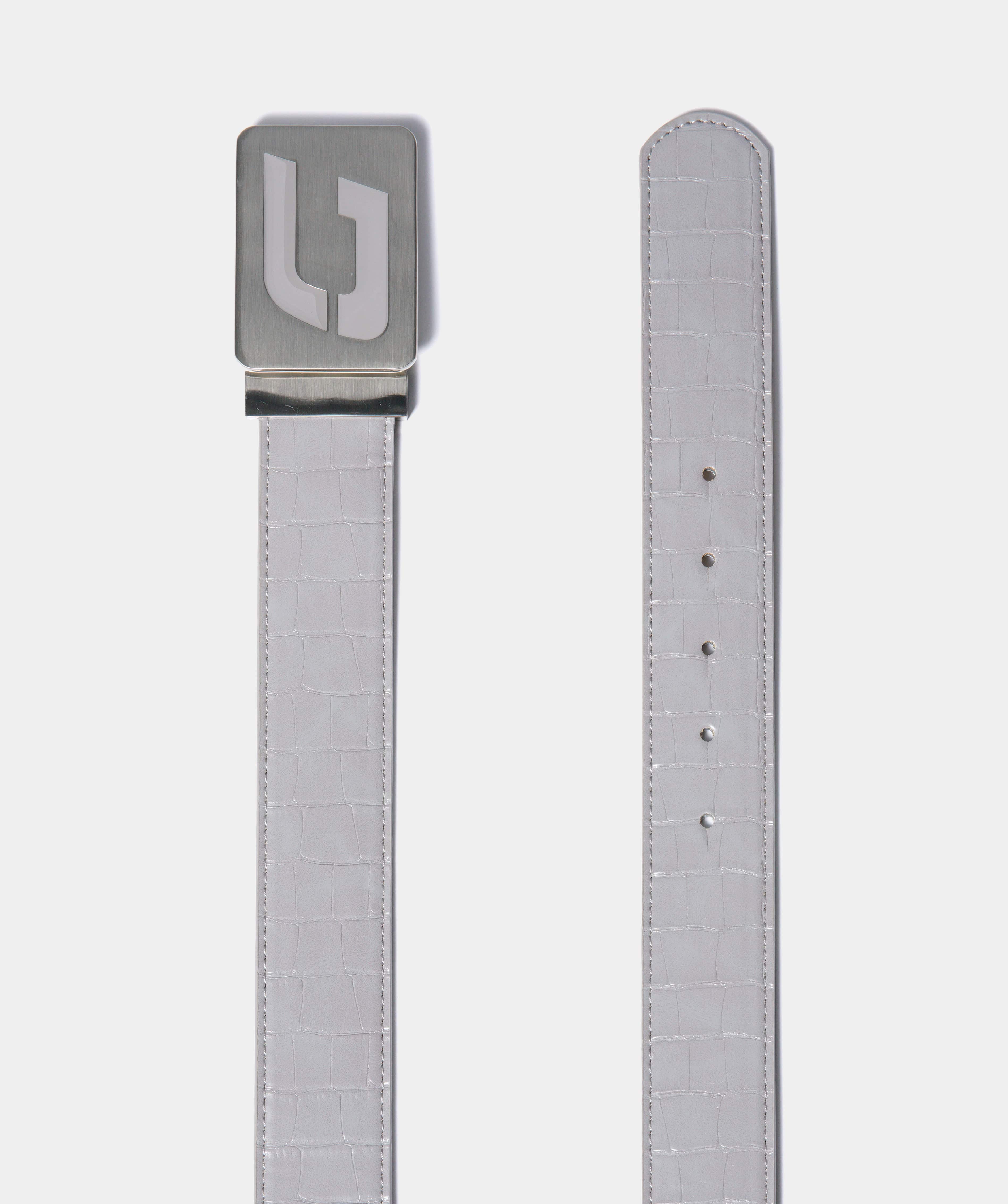 MEN'S CROC GOLF LEATHER BELT - GRIJS (ONE SIZE FITS ALL)