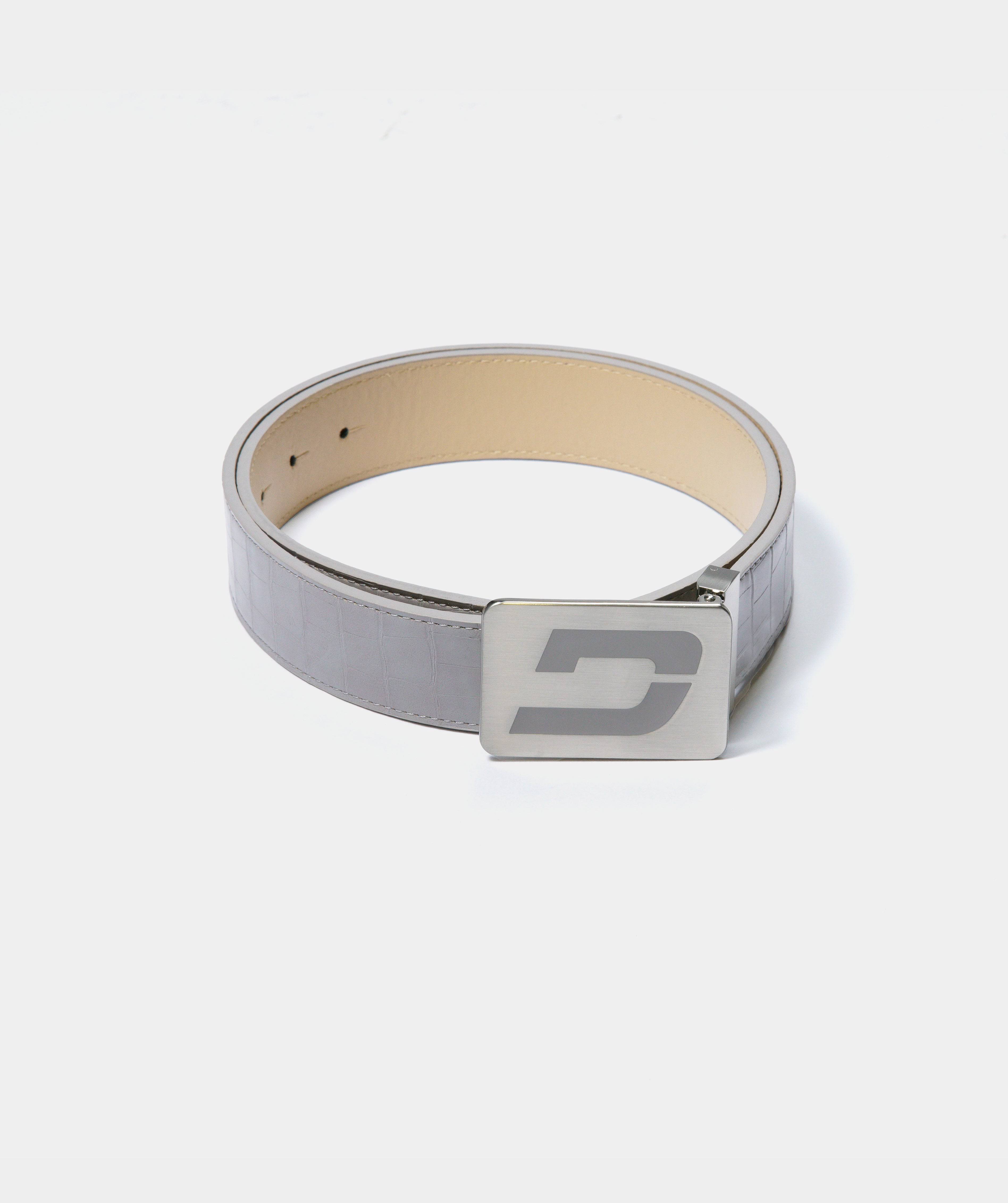 MEN'S CROC GOLF LEATHER BELT - GRIJS (ONE SIZE FITS ALL)