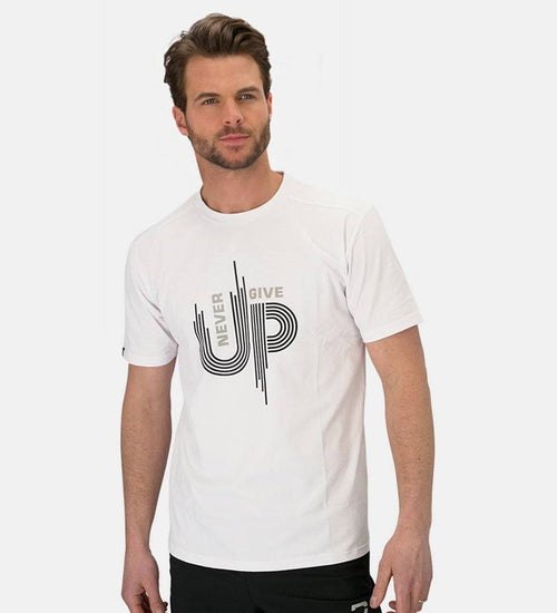 MEN'S NEVER GIVE UP T-SHIRT - BLANC