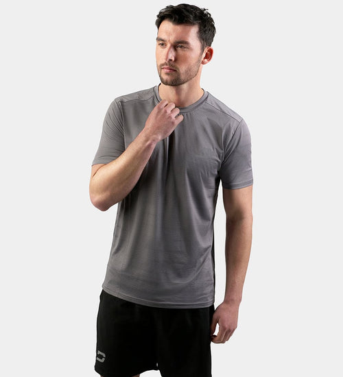 MEN'S PERFORATED SPORTS T-SHIRT - GRIS