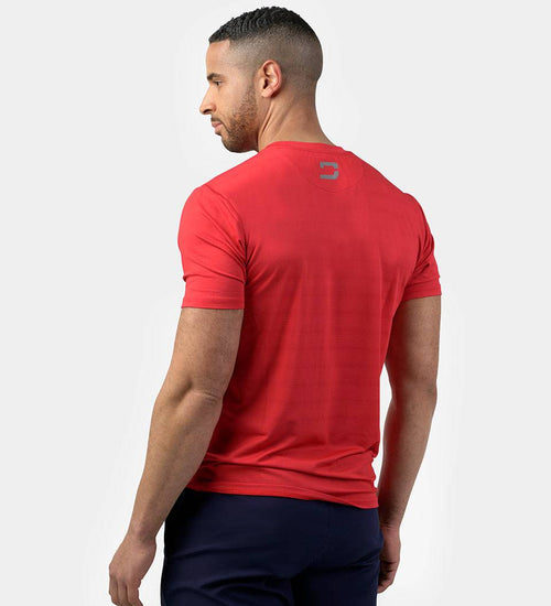 MEN'S PERFORATED SPORTS T-SHIRT - ROSSO