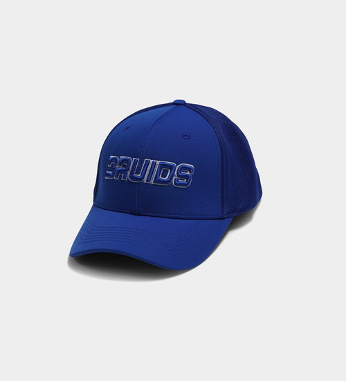 OUTLINE FITTED TRUCKER CAP - BLAUW