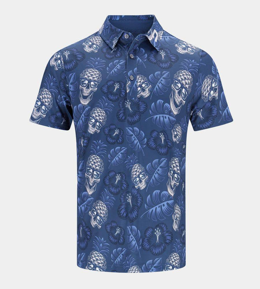 PINEAPPLE SKULLS 2.0 POLO - MARINEBLAUW
