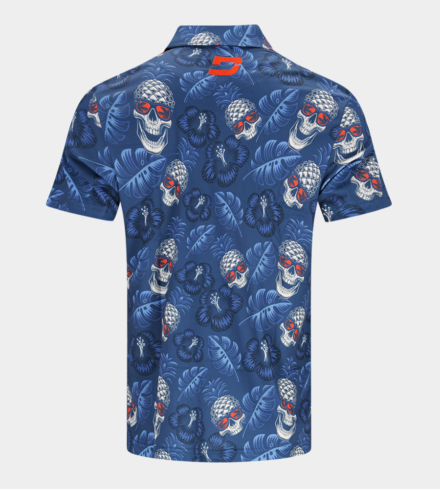 PINEAPPLE SKULLS 2.0 POLO - MARINO / NARANJA