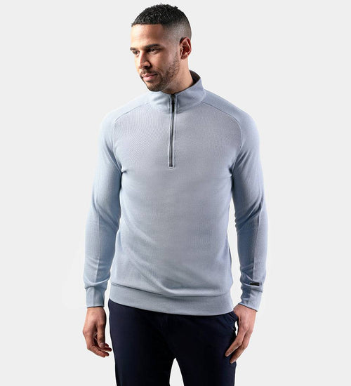 PLAYERS KNITTED MIDLAYER - BLAUW