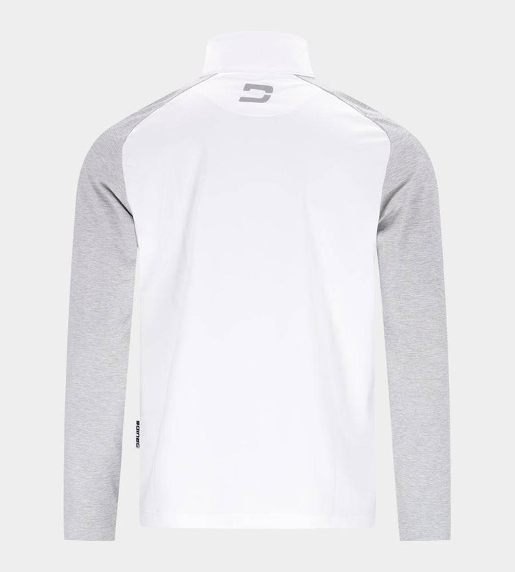 Stretch Marl Mid Layer in White Men's Golf Jumpers Druids
