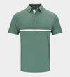 STRIPE PERFORMANCE POLO - SAGE / CHARCOAL