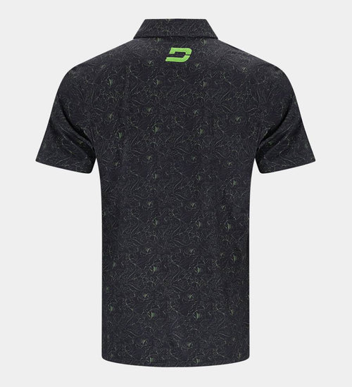 TAILORED POLO - BLACK/LIME