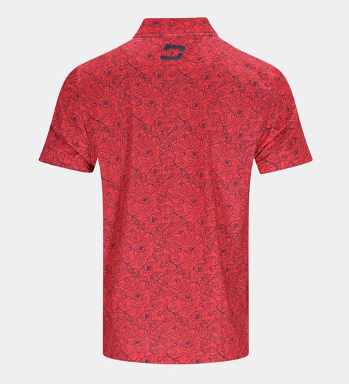 TAILORED PRIME POLO - ROUGE