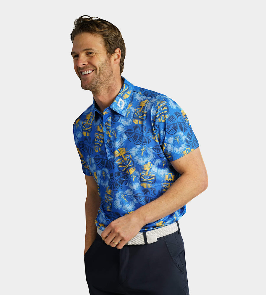 TIKI POLO - AZUL / AMARILLO