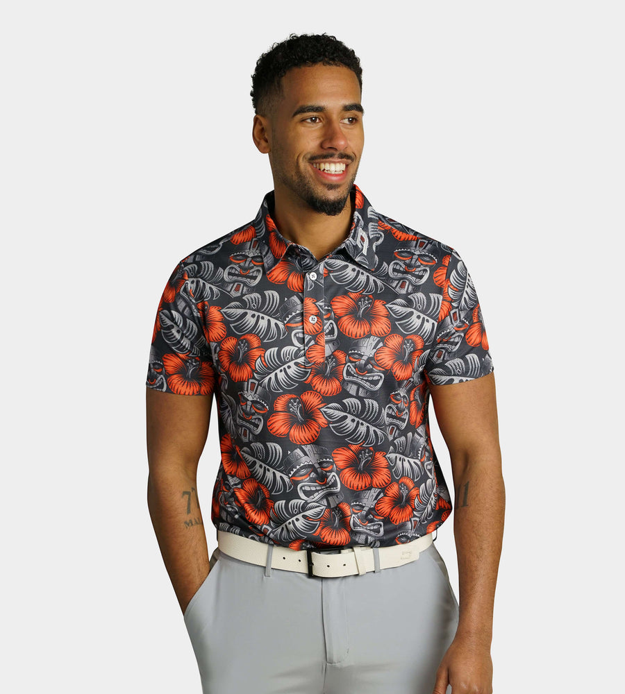 TIKI POLO - HOUTSKOOL / ORANJE