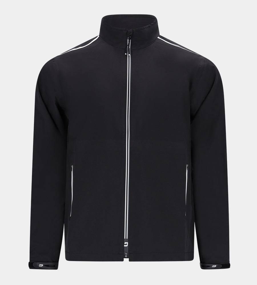 TWIN STRIPE RAIN JACKET - BLACK